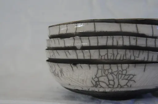 pot de grès blanc cuisson raku au gaz